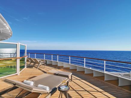 Signature Suite Located all the way forward on Deck 8, these superb suites encompass 931 sq.ft.