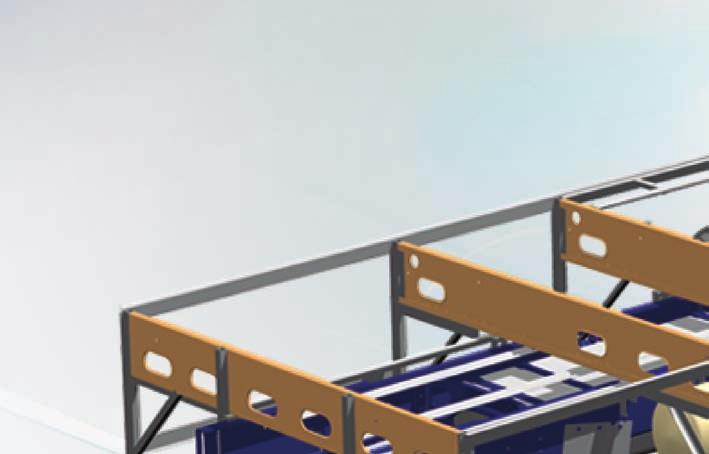 with an aerodynamic metal removal principle to allow stress flow in the truss system to evenly distribute