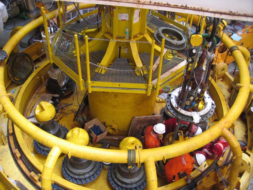 Pull-in of the Risers from the FPSO Turret Room