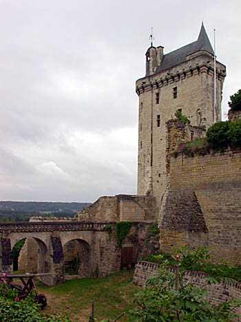 Located on the edge of the Chinon forest, overlooking the Loire and Indre valleys, this castle seduces with its many roofs, small steeples, dormers and fire places which detach it from its green