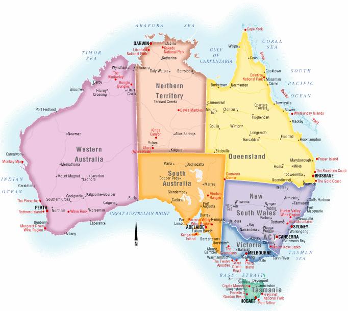 Australia: State & territories 2.