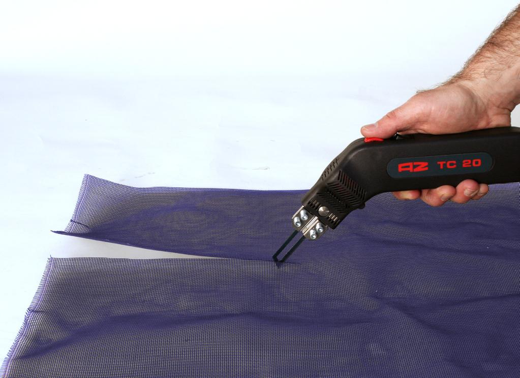 Thermocutters Applications Cutting and sealing synthetic fabrics Foam cutting and grooving Cut shapes in thin plastics Degating and trimming Trim awnings and tarps Web and rope cutting Wire stripping