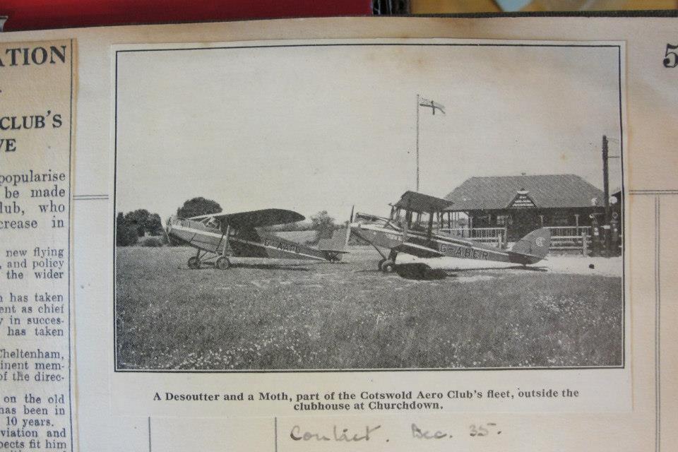 Down Hatherley Aerodrome 1935 1936 Another DH60 arrives. Membership has grown to over 200.