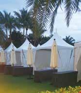 Moritz lawn Space for catering set-up* on the exterior of the cabana $500 F&B minimum per day Cabana includes one white draped 5 round table and six chairs at no additional cost Cabana guests may