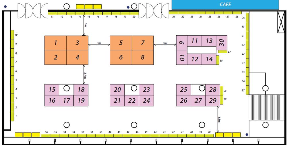 3. Floor Plan of the Exhibition Hall (Provisional) Location: Area: Maximum number of booths: Number of posters: