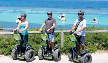 ADD-ON ROTTNEST ISLAND ACTIVITIES 19 SEGWAY SKYDIVE Fortress Adventure Ferry Departs: Daily at various times Returns: Various Duration: 1.5hrs Discover Rottnest on a unique off-road Segway Adventure.