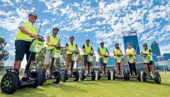 HALF DAY VALUE ADDS 5 UPGRADE UPGRADE ADD VALUE with East Perth Foreshore Segway Tour for an extra $129 Segway Tour Departs: Daily 2:00pm Returns: 3:30pm Duration: 1.