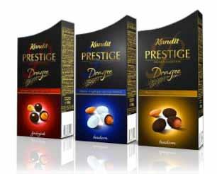 NOVOSTI KANDIT PRESTIGE DRAGEE Kandit Prestige Dragee, nova linija vrhunskih čokoladnih proizvodov, je dobitnik prestižnega priznanja Superior taste Award za 2015, ki ga podeljuje International Taste