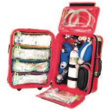 for oxygen with a velcro straps fastening Emergency Circulatory Bag Made with Nylon 1,000D making it strong and light Elastic bands for oropharyngeal tubes Handles on both sides and shoulder straps
