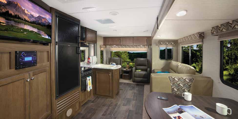 BULLET TRAVEL TRAILERS 269RLS SHOWN IN GUNMETAL DECOR EASY TO TOW WITH THE NEW MORE FUEL