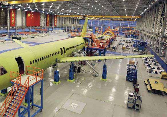 The Mitsubishi MRJ is being prepared for its first flight,
