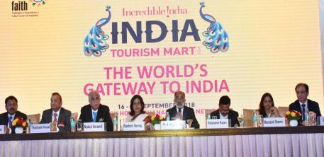 CONFERENCES & SUMMITS 1 st ever India Tourism Mart inaugurated in New Delhi by Piyush Goyal, Minister for Railways and Coal in the presence of Union Tourism Minister, Shri K J Alphons and