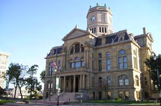 The Courthouse is an outstanding example of Second Empire architecture and is listed on the National Register of Historic Places.