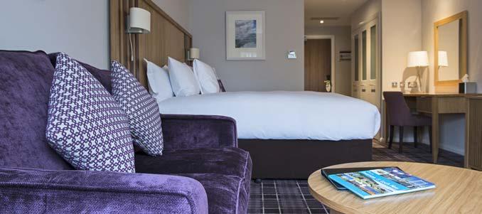 Spacious and extravagant rooms offering super kingsized beds, sumptuous duvets and cottons.