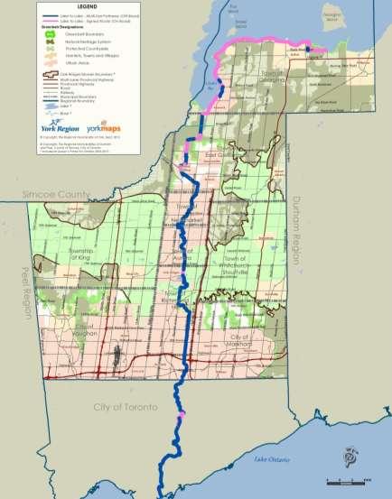 Lake to Lake Route 2 Lake to Lake Route In 2008, the York Region Pedestrian and Cycling Master Plan was adopted by Council.