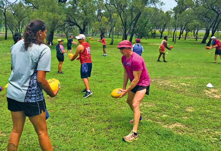 ICSROs collaborated as small groups and individually to deliver touch football, cricket, boxing, Traditional Indigenous Games (TIGS) AFL and kayaking.