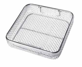 Instrument Trays Wire Mesh Trays and Baskets Wire Mesh Stainless Steel Trays are designed to maximize water and steam penetration by using a 4.6mm cross weaved aperture.