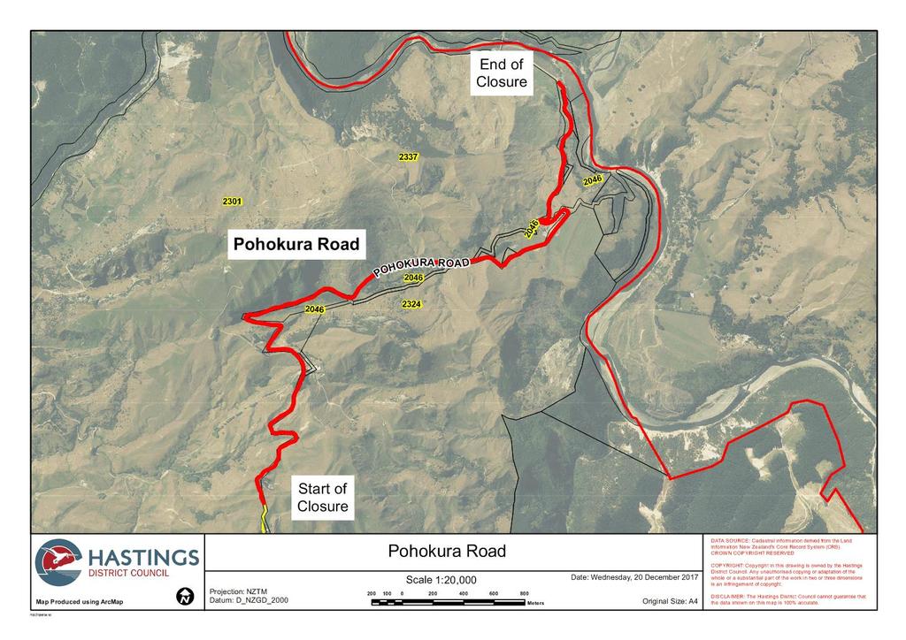 Glengarry Road, Pohokura Road and Mokamoka Road Map
