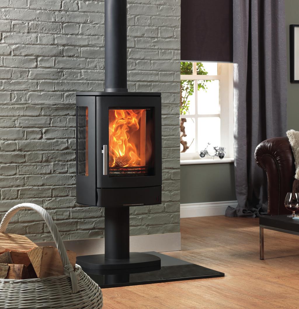 NEO 1P / 3P 5kw With its striking pedestal base the Neo 1P/3P is everything you would expect from a fully featured, contemporary stove - creating a real sense of occasion in any room.