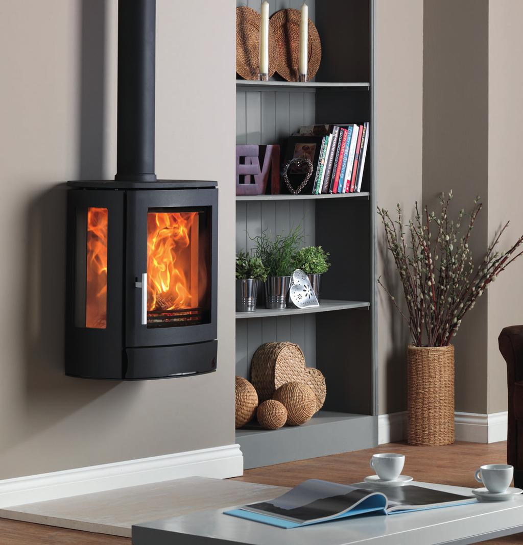 NEO 1W / 3W 5kw The Neo 1W/3W stoves have both been designed for wall mounting - bringing a new dimension to contemporary real fire heating.