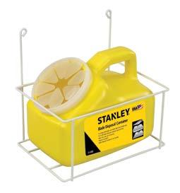 Blade Disposal Container Kit High impact, puncture-resistant container. Snap-on lid locks tight for safety and is tethered to the container.
