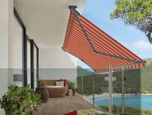 On demand all markilux open style awnings can be combined with a graceful and elegant coverboard, the markilux system coverboard.