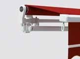 arms cross above one another during extension and retraction, arm fixture to the torque bar and the front profile side view, face fixture Choice of fabrics All fabrics made from acrylic fabric and