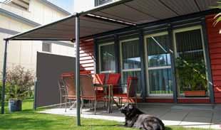 41 markilux Side Screens There are very few spots in the garden that are really protected from the sun, the wind and