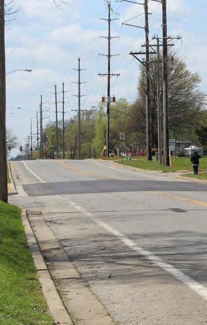 Multiple at-grade railroad crossings Dennis Avenue currently has bike lanes, but no sidewalk or side path CORRIDOR COECTIOS: Connects to proposed north-south recreational