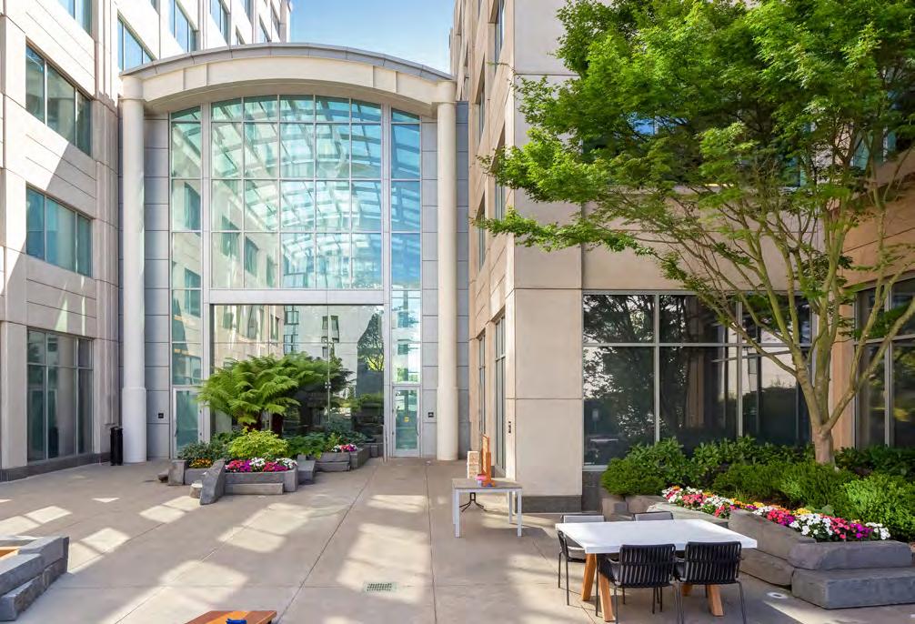 Civica Office Commons is comprised of two Class A+ office buildings connected by a striking 45-foot high glass enclosed lobby and Great Room.
