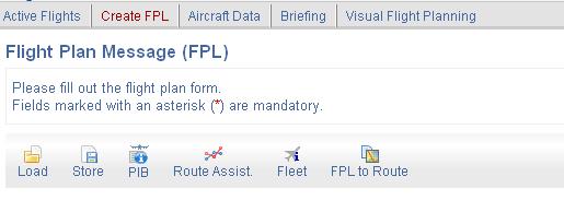 are already defined): Define the following parameters for the PIB: Validity period of the PIB; Flight Level