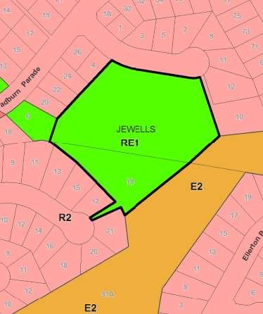 area: 14762m 2 Rezone the site from RE1 Public Recreation to E2 Environmental