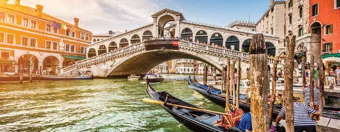 ENTRANCES/FEES INCLUDED Burano Island tour by waterbuses Gondola ride, Venice Portofino boat ride Colosseum Vatican Museum & Sistine Chapel SIGNATOUR WORLD DINING SPECIALS Florentine Steak Octopus