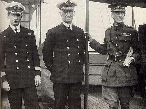 Gallipoli Plan B Commodore Keys, Admiral de Robuck and General Sir Ian Hamilton.