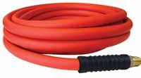 of this hose make it more efficient than other general PVC and rubber hoses in cold weather Easily re-coiled after use, no memory 35 % lighter than rubber air hoses for easy handling n-marking pin