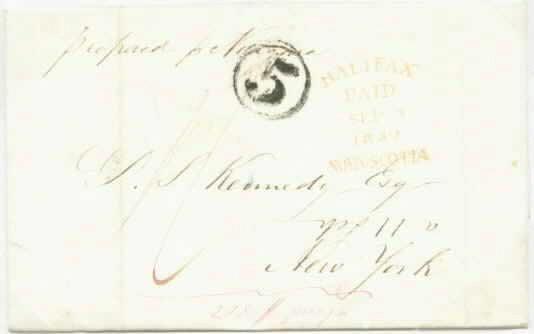 Treaty Period, Initial Rates Postal Treaty With Great Britain Effective February 16, 1849 Postal treaty does not apply to mails to and from Halifax.