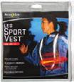 Lithium Battery Battery Run Time: 100 Hours SLP-03-51 LED SPORT VEST LED SAFETY VEST This lightweight, fashion-friendly black mesh vest is made with 3M Scotchlite reflective material, and features