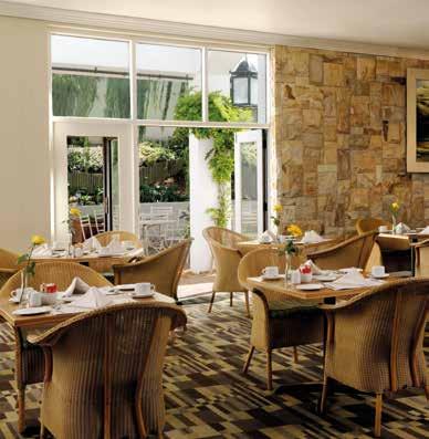 Garden Terrace Offering the grace and relaxed comfort of an airy dining room, the Garden Terrace serves delicious breakfasts, seasonal
