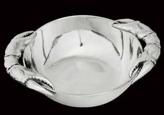 Bold relief and highly polished serveware