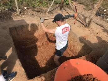 Mision Del Caribe Congregation Projects: Dug a septic pit for a family at the Mision del Caribe congregation. Helped build a pila and shower for a family at the Mision del Caribe congregation.