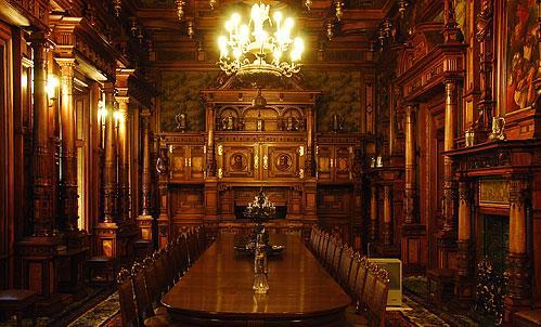 The Peles Castle is located in the center of Sinaia.
