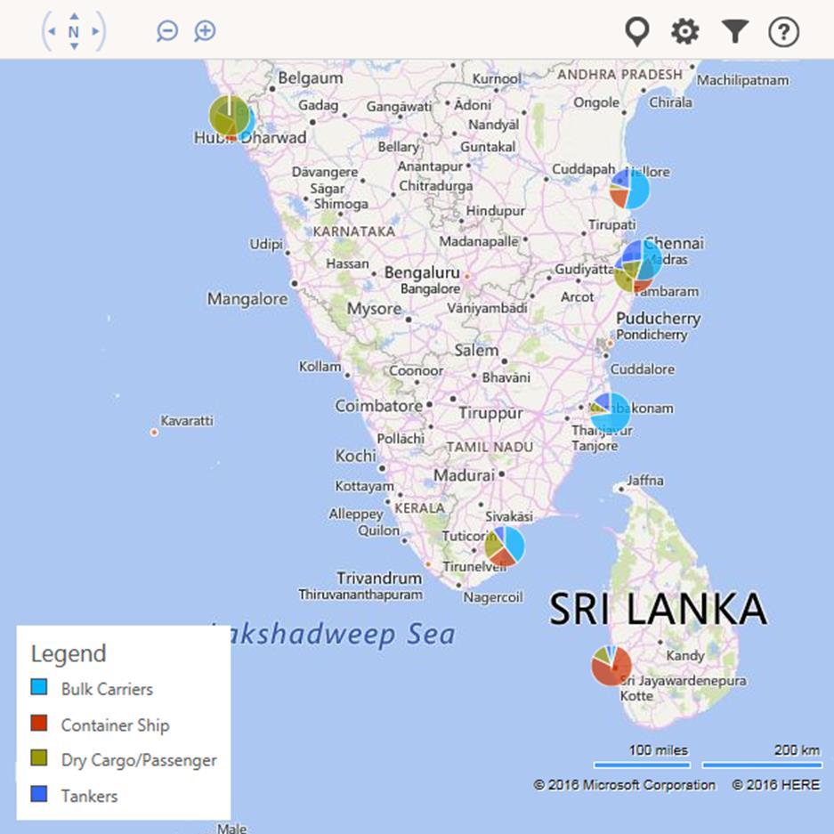 Colombo, Sri Lanka (not in the RMT 2016) Colombo, Sri Lanka Bulk Carriers 177 Container Ship 3,400 Dry