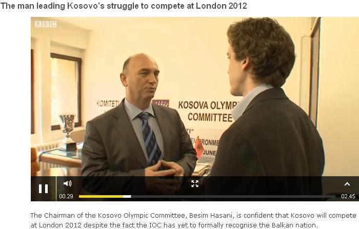 Fig. 6. BBC me një kronikë nga Prishtina, për Lojërat Olimpike në Londër http://news.bbc.co.uk/sport2/hi/olympic_games/world_olympic_dreams/9005352.
