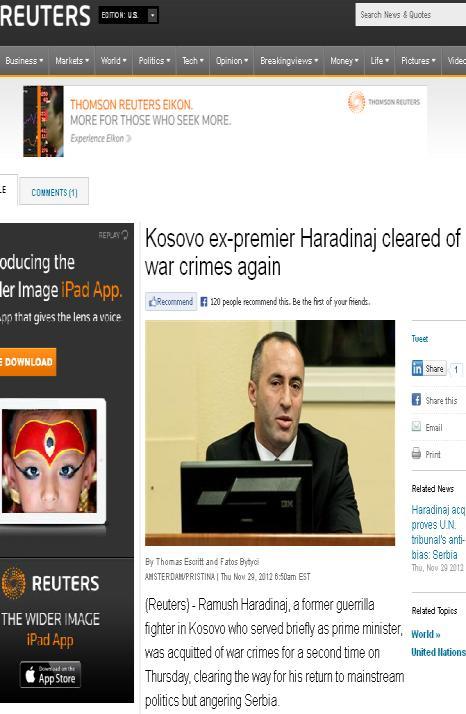 Lirimi i ish-kryeministrit Haradinaj nga Haga Burimi i Fig. 9: http://www.nytimes.