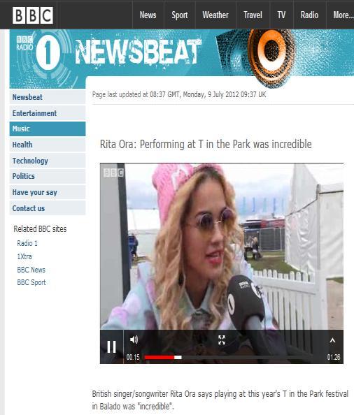 Fig.26 Këngëtarja nga Prishtina, Rita Ora, në studion e BBC-së http://www.bbc.co.