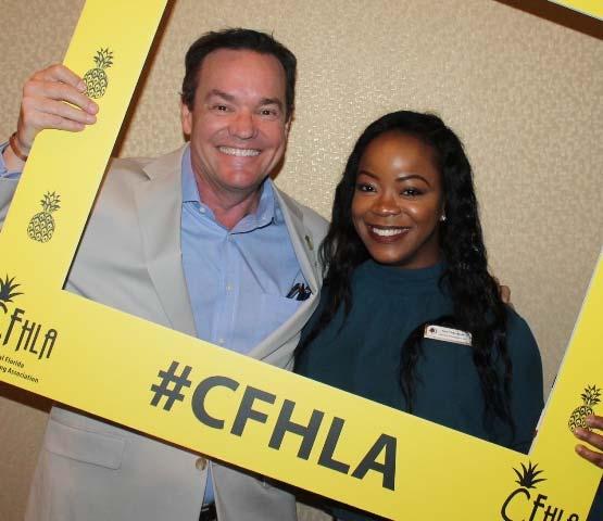 CFHLA Board Member Mark Politte, General Manager and Toni Thompson of the DoubleTree by Hilton at the