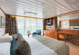 Designed to offer all of the comforts of a cruise liner while still operating as a supply ship, the Aranui 5 s interior decor reflects the Polynesian heritage of her owners and crew.