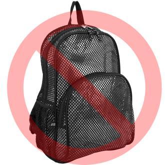 Upon entry into the school, all extracurricular activity bags must be stored in lockers or designated areas. All bags are subject to search.