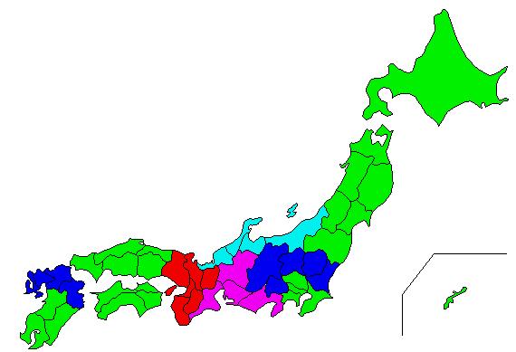 Map of Japan from the North to the South Hokkaido Hokuriku Tohoku South Kyushu