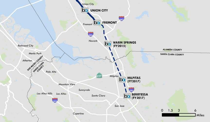 BART TRANSIT INTEGRATION PLAN DRAFT EXISTING CONDITIONS REPORT VTA Figure 1-1 BART Silicon Valley Extension Map The purpose of BTIP is to identify the optimal configuration and service levels for VTA